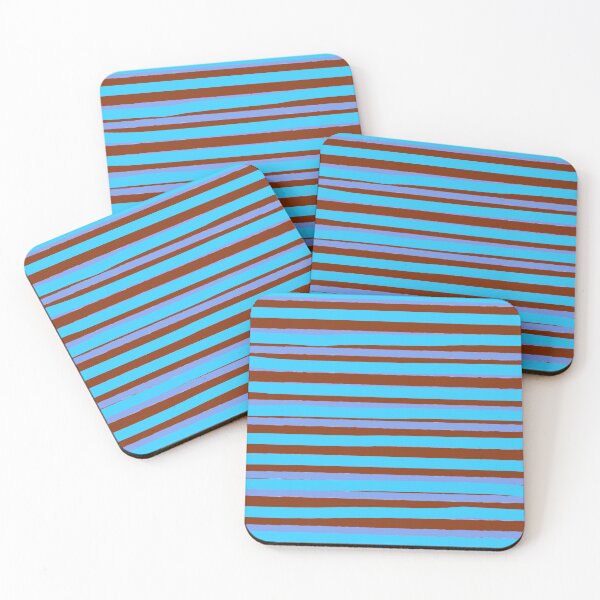 Item preview,  Rustic Blue and Brown Stripes Pattern designed and sold by CreativeCanvas8.