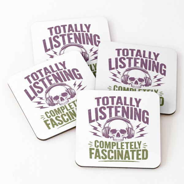 Item preview, Totally Listening Completely Fascinated Sarcastic Humor Music Headphones Listener designed and sold by HumansStuck12.