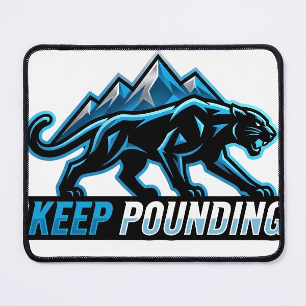 Item preview, Keep Pounding Panther Mascot Crest Blue Mountain Ridge designed and sold by Pandora´s Box.