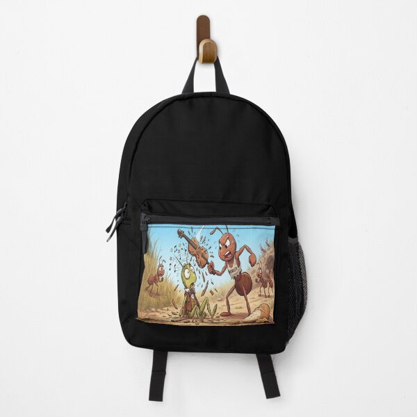 Item preview, Angry Ant Playing Violin to Frustrated Grasshopper Funny Art Print designed and sold by AfresStudio.