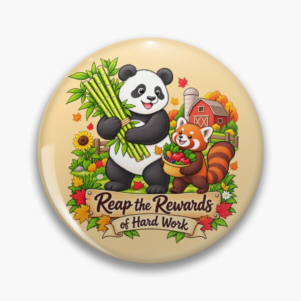 Item preview, Panda Friends 'Reap the Rewards of Hard Work' Autumn Harvest designed and sold by TriStudio.