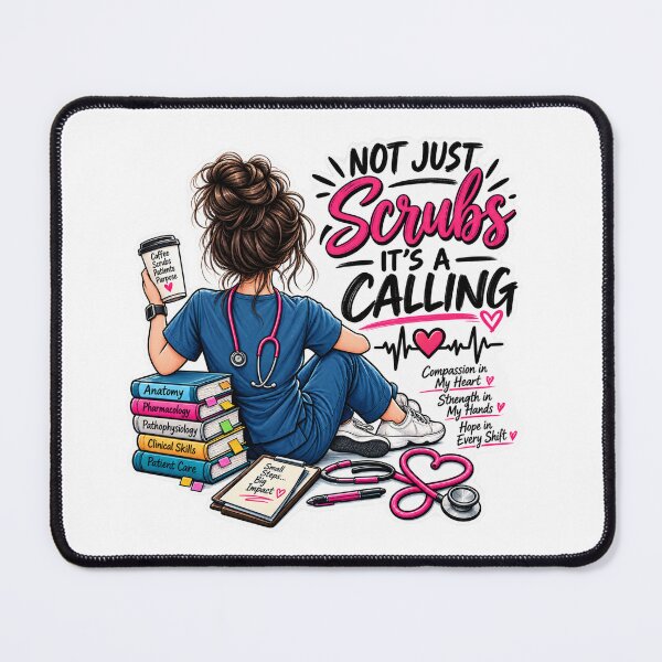 Item preview, Not Just Scrubs It's a Calling – Inspirational Nurse Design designed and sold by Dr. Heartbeat.