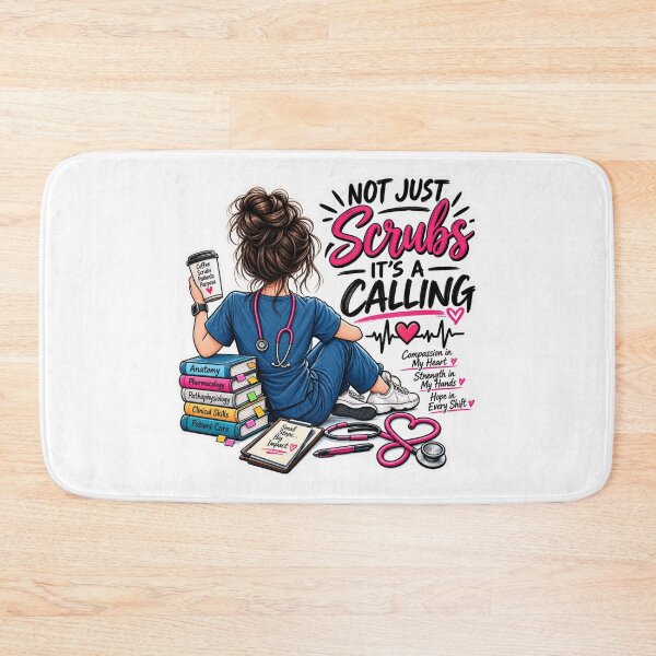Item preview, Not Just Scrubs It's a Calling – Inspirational Nurse Design designed and sold by Dr. Heartbeat.