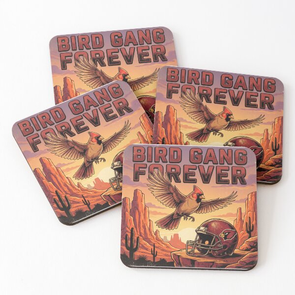 Item preview, Bird Gang Forever Cardinal Soaring Desert Sunset Retro designed and sold by Pandora´s Box.