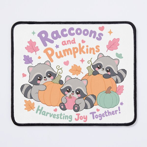 Item preview, Raccoons and Pumpkins Harvesting Joy Autumn designed and sold by CRMediaGroup.