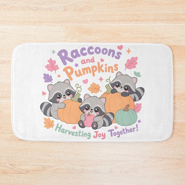 Item preview, Raccoons and Pumpkins Harvesting Joy Autumn designed and sold by CRMediaGroup.