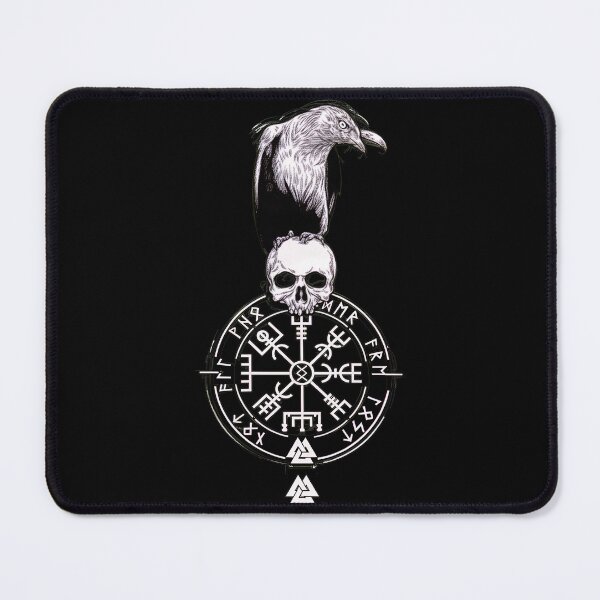 Item preview, Raven Skull Norse Compass Rune Symbol Art designed and sold by kanipelfrebersg.