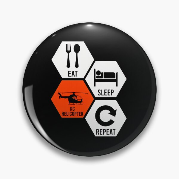 Item preview, RC Helicopter Eat Sleep Repeat Hobbyist Graphic designed and sold by drapermfraddl.