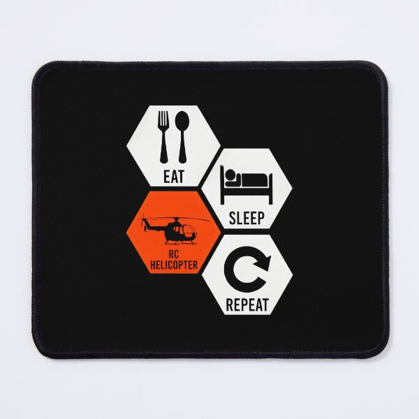 Item preview, RC Helicopter Eat Sleep Repeat Hobbyist Graphic designed and sold by drapermfraddl.