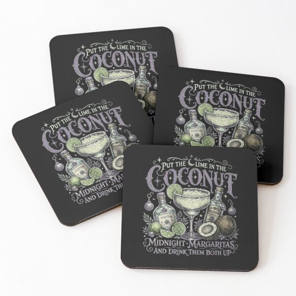 Item preview, Put The Lime In The Coconut Midnight Margaritas Vintage Tropical Cocktail designed and sold by LunaBeautiful.