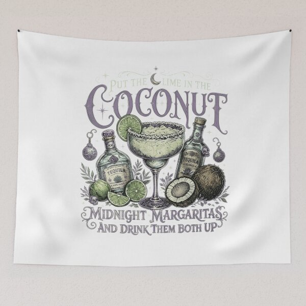 Item preview, Put The Lime In The Coconut Midnight Margaritas Vintage Tropical Cocktail designed and sold by LunaBeautiful.