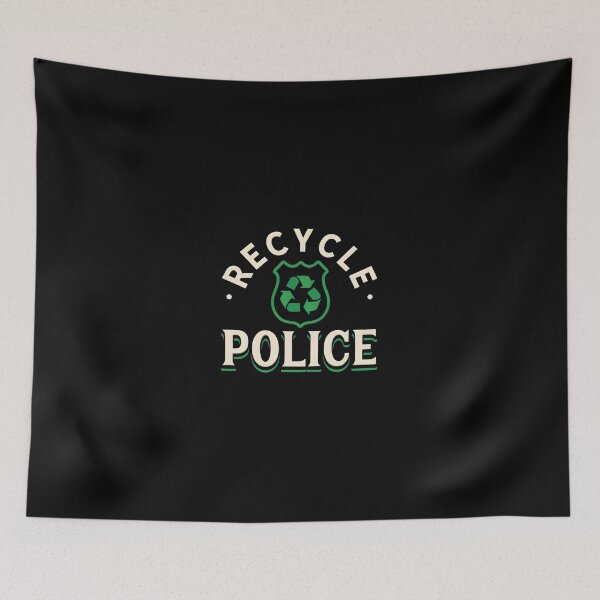 Item preview, Recycle Police Shield Eco Funny Design designed and sold by drapermfraddl.