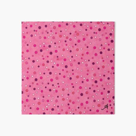 Watercolour Spots Pink Amanya Design Art Board Print