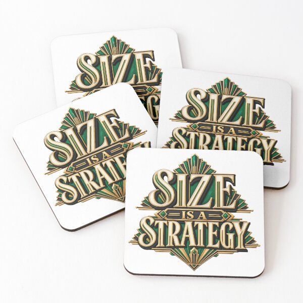 Item preview, Size Is a Strategy Art Deco Risk Management designed and sold by VolatilityEdge.