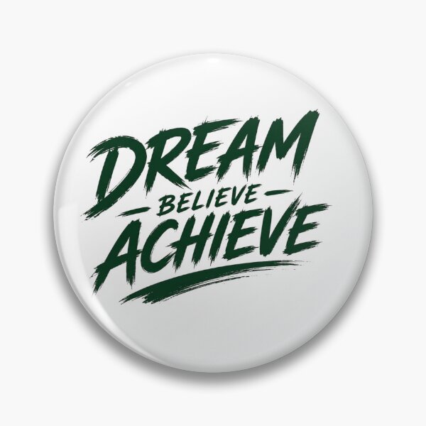 Item preview, Dream Believe Achieve Motivational Brush Typography designed and sold by LarkLeaf.