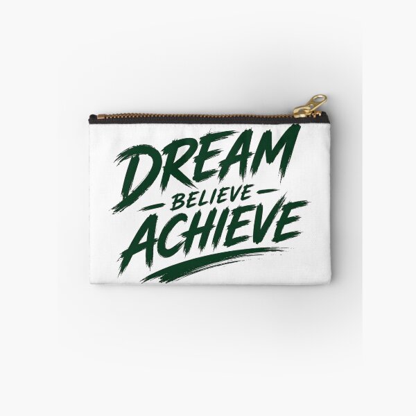 Item preview, Dream Believe Achieve Motivational Brush Typography designed and sold by LarkLeaf.