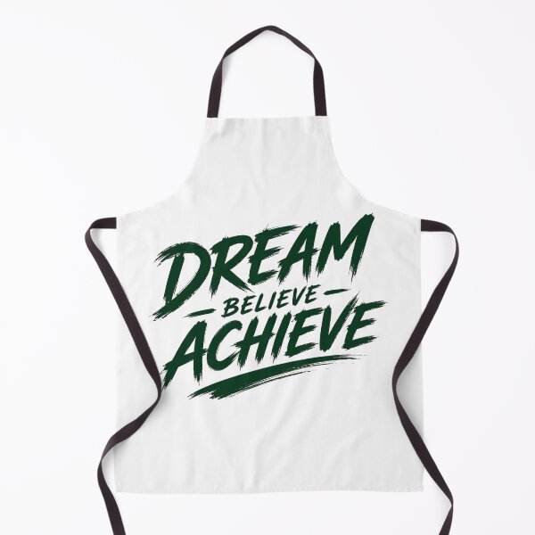 Item preview, Dream Believe Achieve Motivational Brush Typography designed and sold by LarkLeaf.