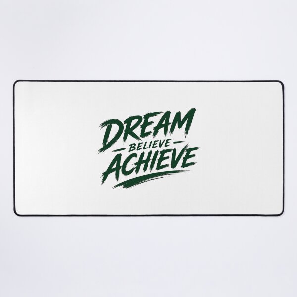 Item preview, Dream Believe Achieve Motivational Brush Typography designed and sold by LarkLeaf.