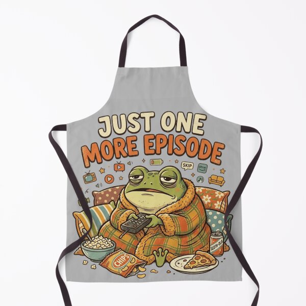 Item preview, Just One More Episode – Sleepy Frog Funny Binge Watching Design designed and sold by RajDeals.