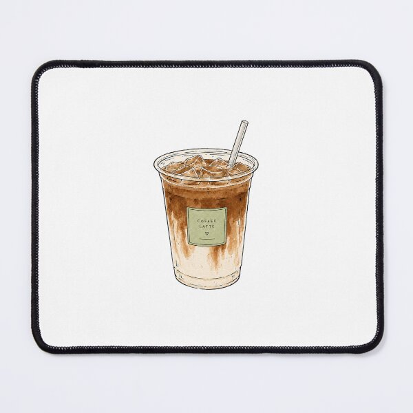 Item preview, Iced Coffee Latte – Cozy Vintage Cafe Illustration designed and sold by MoodMeow.