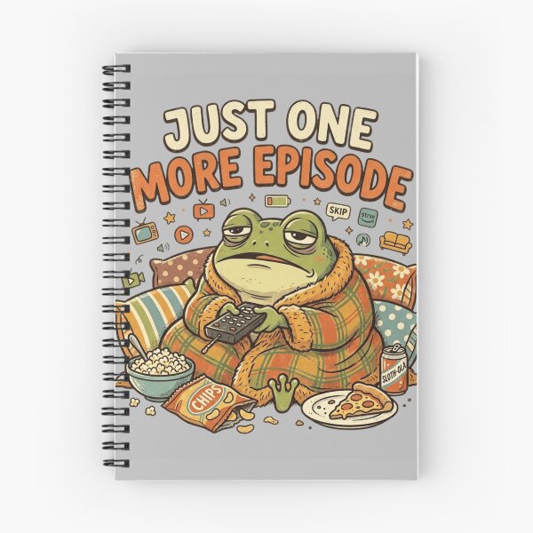 Item preview, Just One More Episode – Sleepy Frog Funny Binge Watching Design designed and sold by RajDeals.