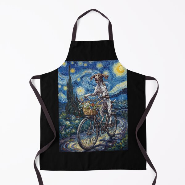 Item preview, German Shorthaired Pointer Biking Bike Starry Night Van Gogh Art Dog Lover designed and sold by dian-rody-crest.