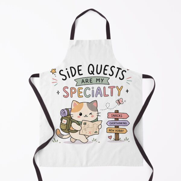 Item preview, ADHD Side Quests Are My Specialty Cute Kawaii Cat Adventure Quote designed and sold by Marti’s Shop Corner.