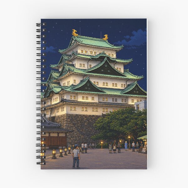 Item preview, Nagoya Castle Night Pixel Art designed and sold by sabusabu78.