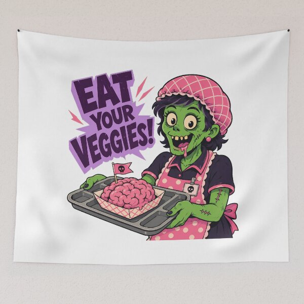 Item preview, Zombie Lunch Lady Halloween Funny Cafeteria Worker designed and sold by chattsuede.