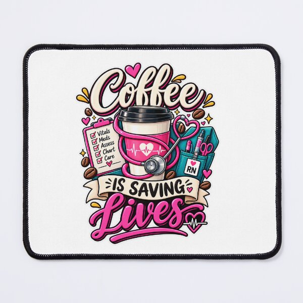 Item preview, Coffee Is Saving Lives – Funny Nurse Coffee Nursing Sticker designed and sold by Dr. Heartbeat.