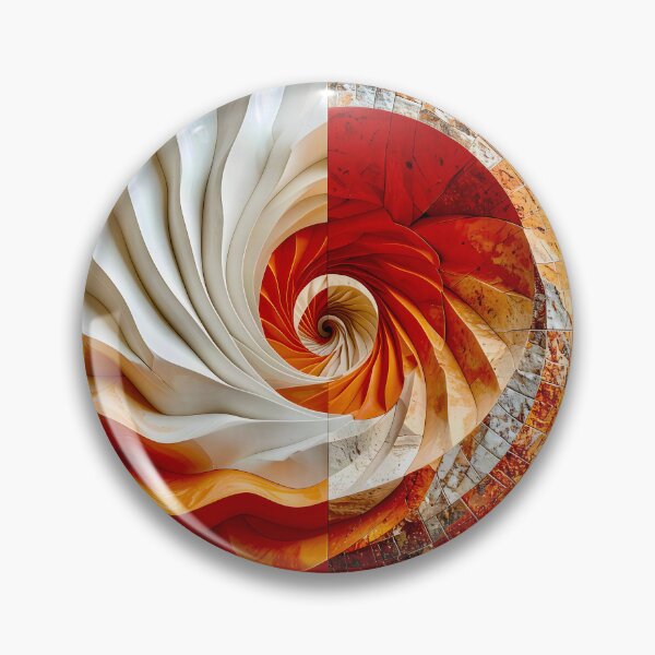 Item preview, Terracotta Clay and Slate Geometric Spiral designed and sold by Vicky Brago-Mitchell®.