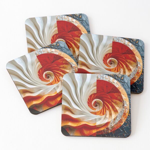 Item preview, Terracotta Clay and Slate Geometric Spiral designed and sold by Vicky Brago-Mitchell®.