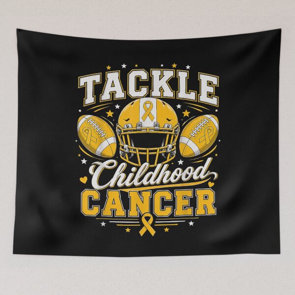 Item preview, Tackle Childhood Cancer Awareness Yellow Ribbon Football Sports designed and sold by DreamPetal.