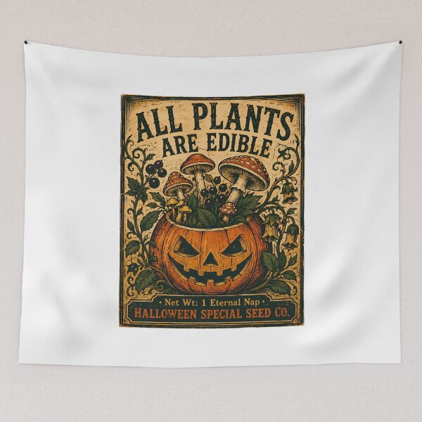 Item preview, Gothic Poison Garden Seed Spooky Botanical Pumpkin designed and sold by chattsuede.