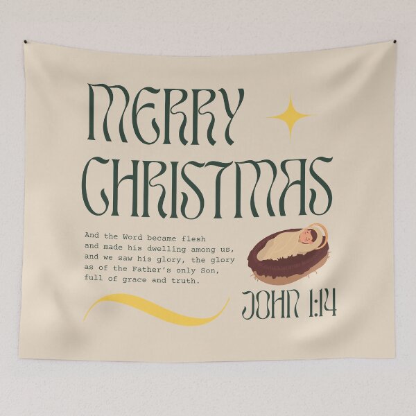 Item preview, Merry Christmas The Word Became Flesh – John 1:14 designed and sold by shopfindingbeni.