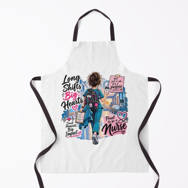 Item preview, Proud to Be a Nurse – Long Shifts Big Hearts Nursing Design designed and sold by Dr. Heartbeat.