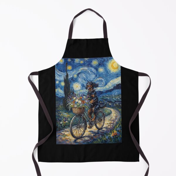 Item preview, Gordon Setter, ciclismo, Noche estrellada, arte de Van Gogh, amante de los perros designed and sold by dian-rody-crest.