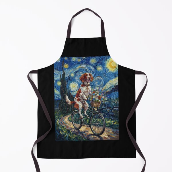 Item preview, Irish Red And White Setter Biking Bike Starry Night Van Gogh Art Dog Lover designed and sold by dian-rody-crest.