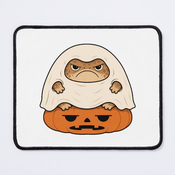Item preview, Grumpy Ghost Toad Pumpkin Angry Spooky Amphibian designed and sold by chattsuede.