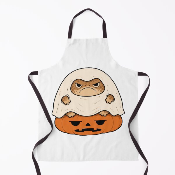 Item preview, Grumpy Ghost Toad Pumpkin Angry Spooky Amphibian designed and sold by chattsuede.