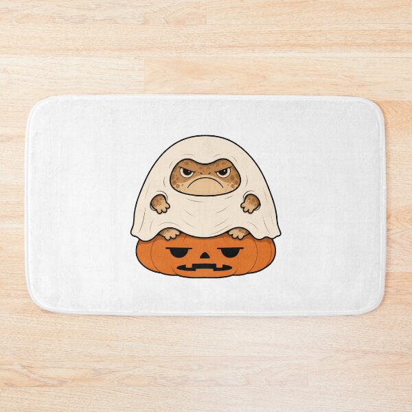 Item preview, Grumpy Ghost Toad Pumpkin Angry Spooky Amphibian designed and sold by chattsuede.