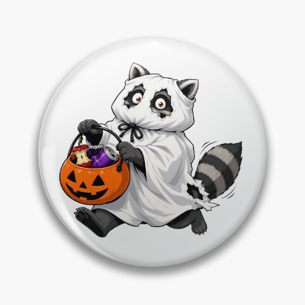 Item preview, Spooky Ghost Raccoon Halloween Trash Panda designed and sold by chattsuede.
