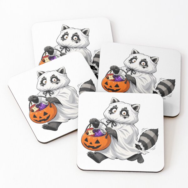 Item preview, Spooky Ghost Raccoon Halloween Trash Panda designed and sold by chattsuede.