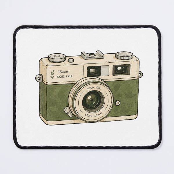 Item preview, Sage Green 35mm Film Camera – Vintage Analog Photography designed and sold by MoodMeow Paper & Ink.