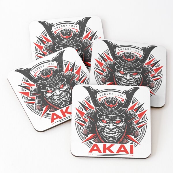 Item preview, AKAI Shogun Oni - Demonic Cyberpunk Samurai Mask with Red Eyes designed and sold by Tsuiho_art.