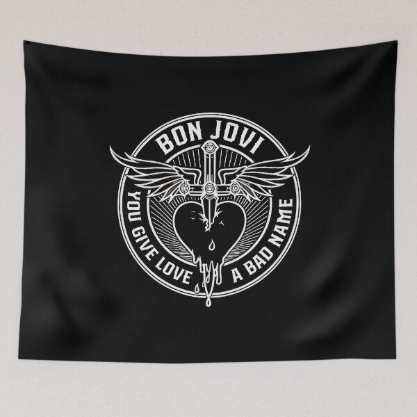 Item preview, Bons Jovis You Give Love A Bad Name Heart Rock Band  designed and sold by XanDuriCatcute.