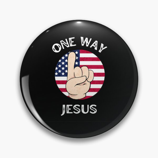 Item preview, One Way Jesus With American Flag designed and sold by denney-colene.