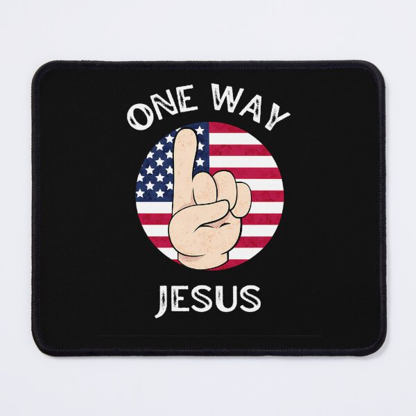 Item preview, One Way Jesus With American Flag designed and sold by denney-colene.