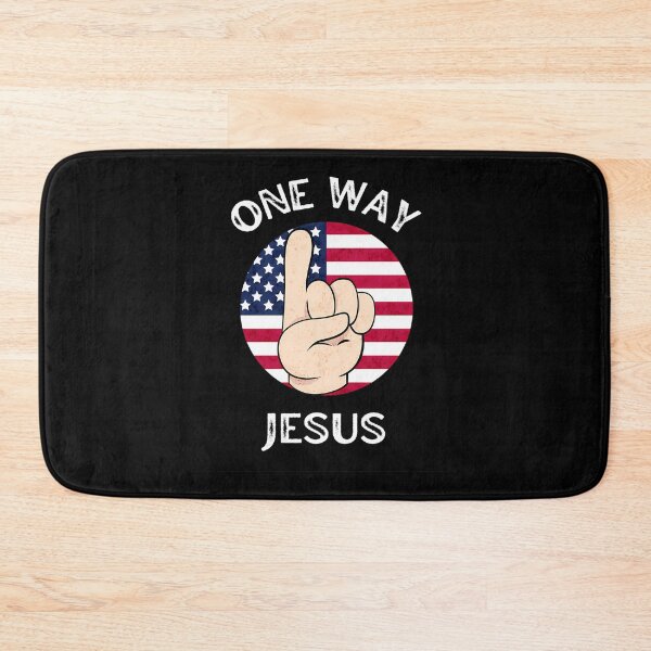 Item preview, One Way Jesus With American Flag designed and sold by denney-colene.