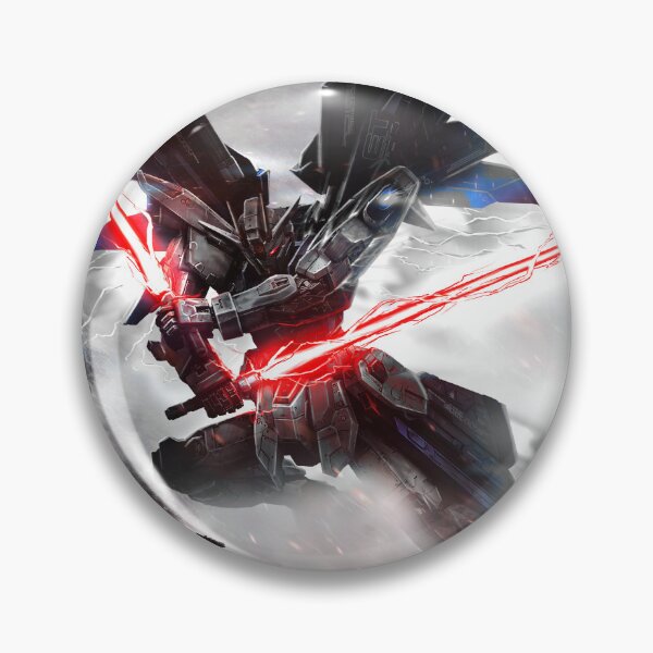 Item preview, black white art Freedom Gundam seed on space full blast mode attack digital hand artwork designed and sold by sabartgunpla.